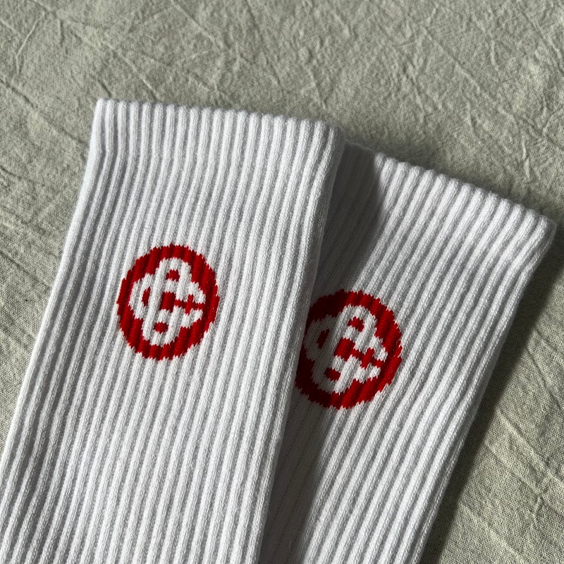 Premium Socks - White/Red