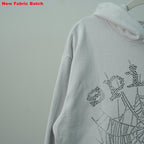 Sp5Der Rhinestone Logo Hoodie White
