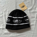 Corteiz Knit Beanie - Black/White