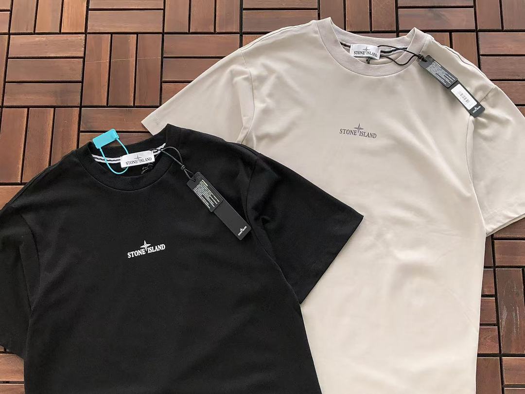 Black White Eagle Graphic Stone Island T-Shirt