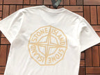 Black White Pink Circle Logo Stone Island T-Shirt