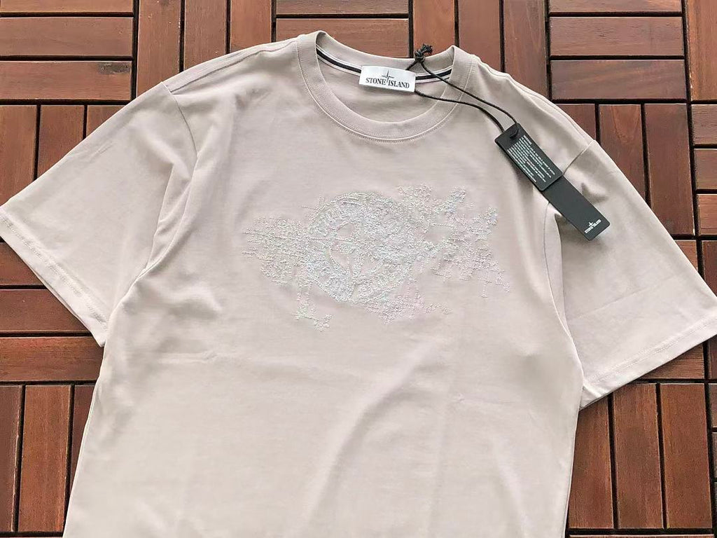 Black White Landscape Graphic Stone Island T-Shirt