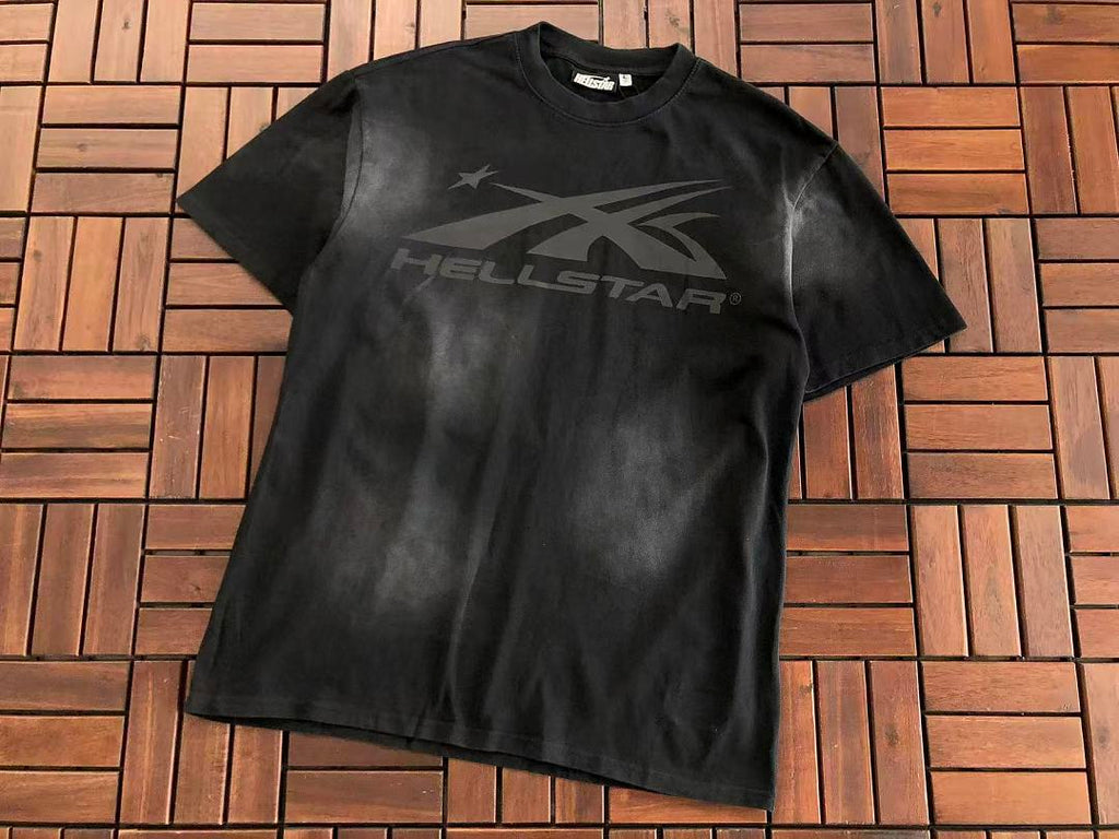 Black Tonal Flame Graphic Hellstar T-Shirt
