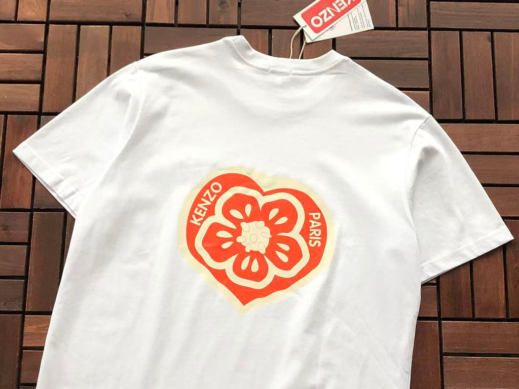 Multicolor Flower Logo Kenzo T-Shirt
