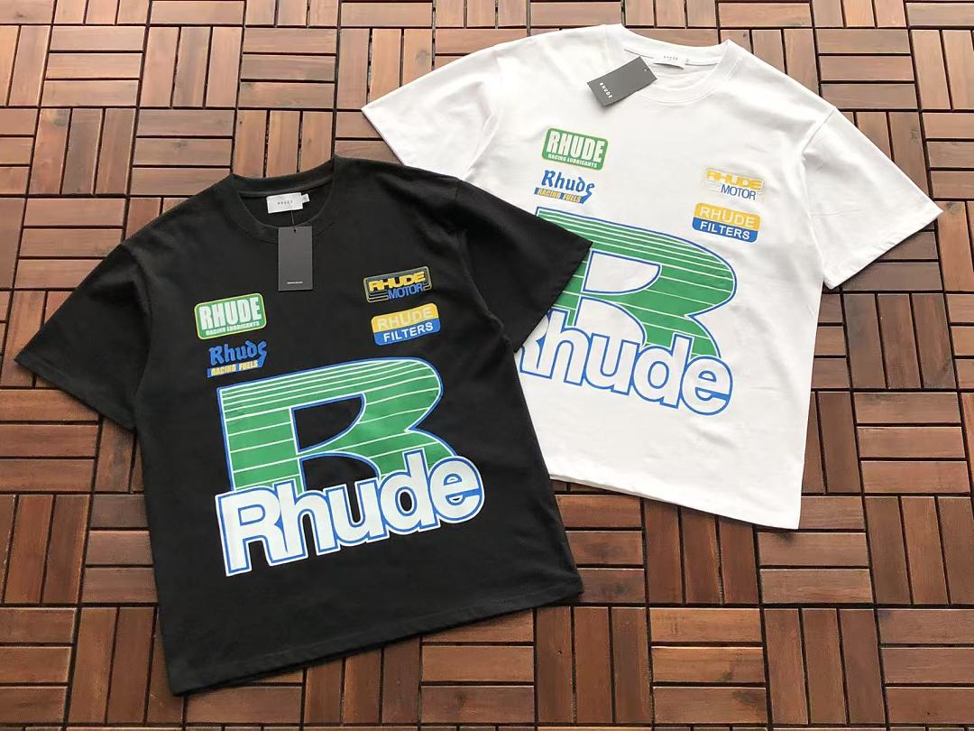 Black Green Graphic Rhude T-Shirt