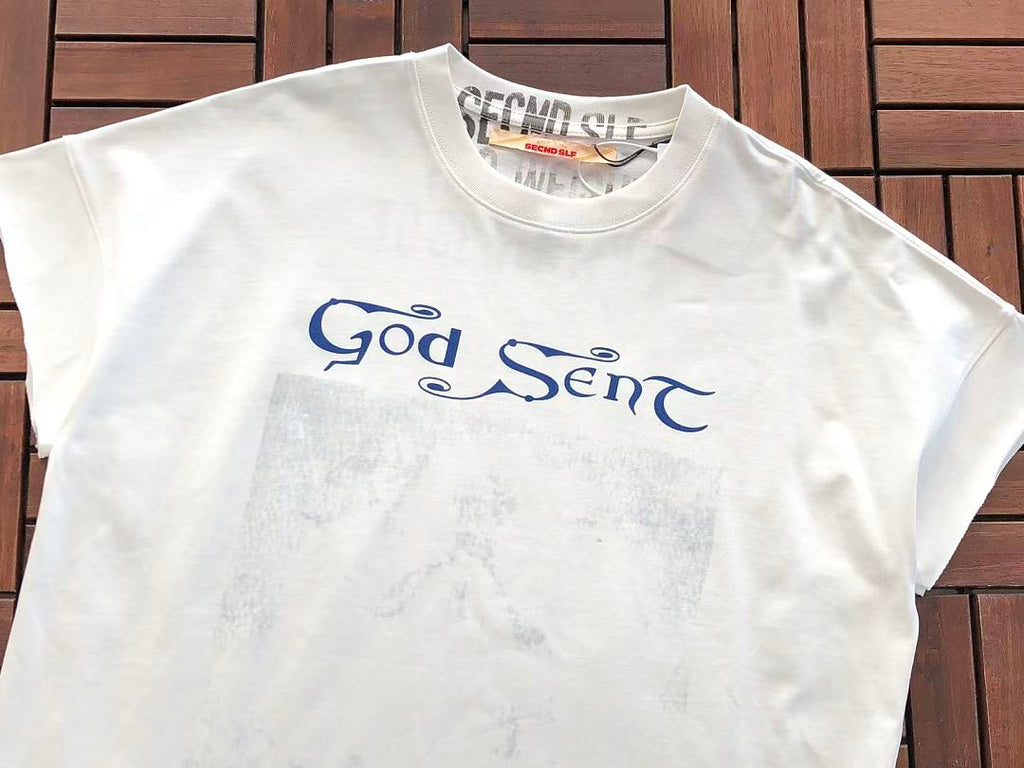 Black White Script Vintage T-Shirt