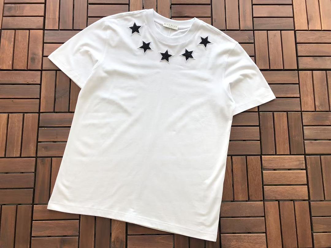 Black White Star Collar Givenchy T-Shirt