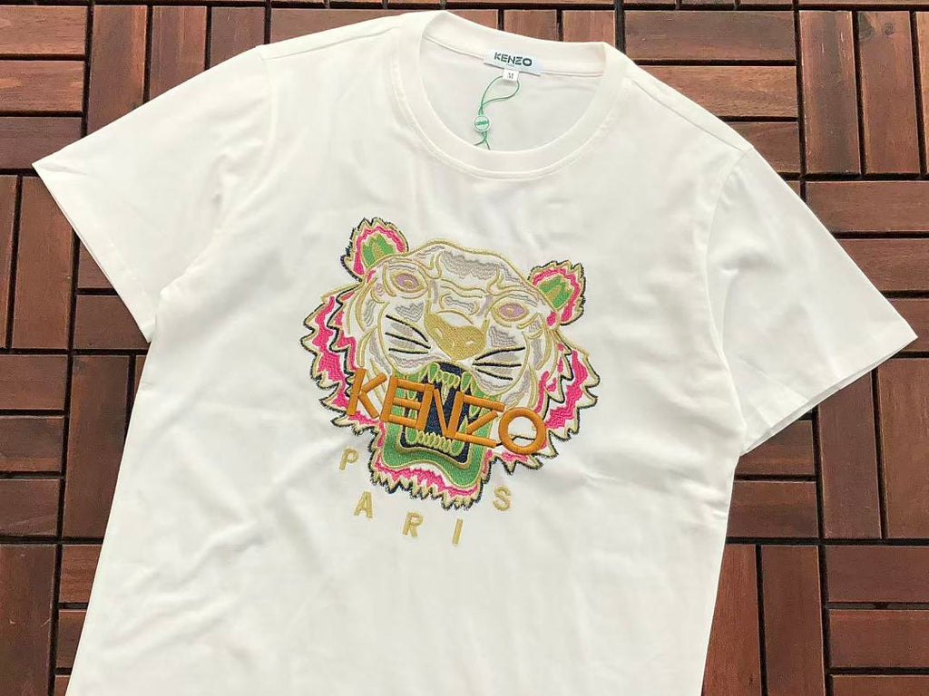 Black White Tiger Graphic Kenzo T-Shirt
