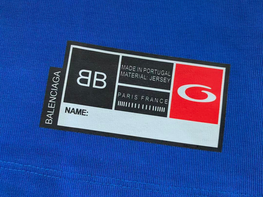 Blue Football Graphic Balenciaga T-Shirt