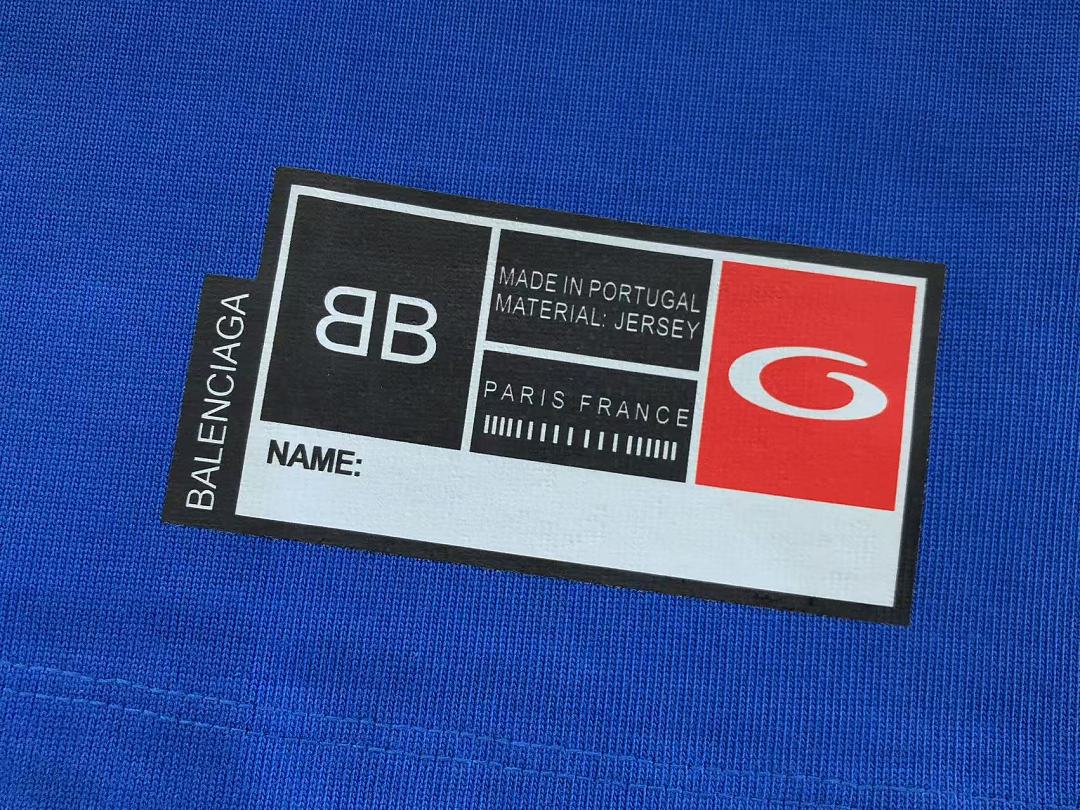 Blue Football Graphic Balenciaga T-Shirt
