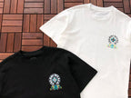 Black White Round Logo Chrome Hearts T-Shirt
