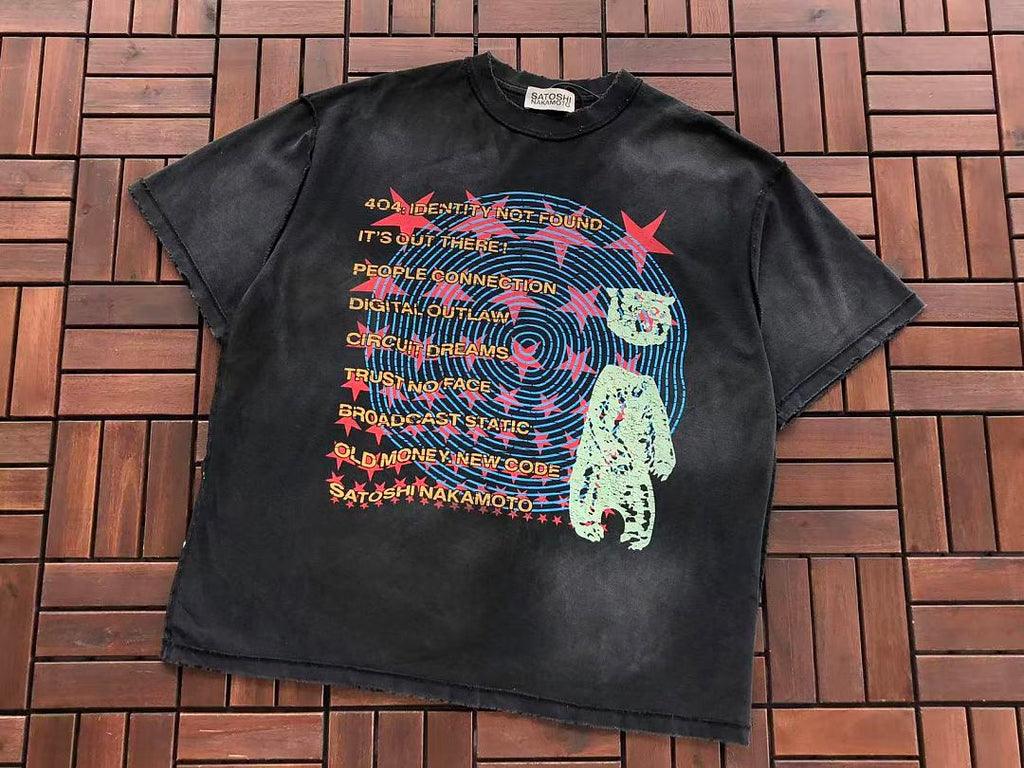 White Photo Graphic Vintage T-Shirt