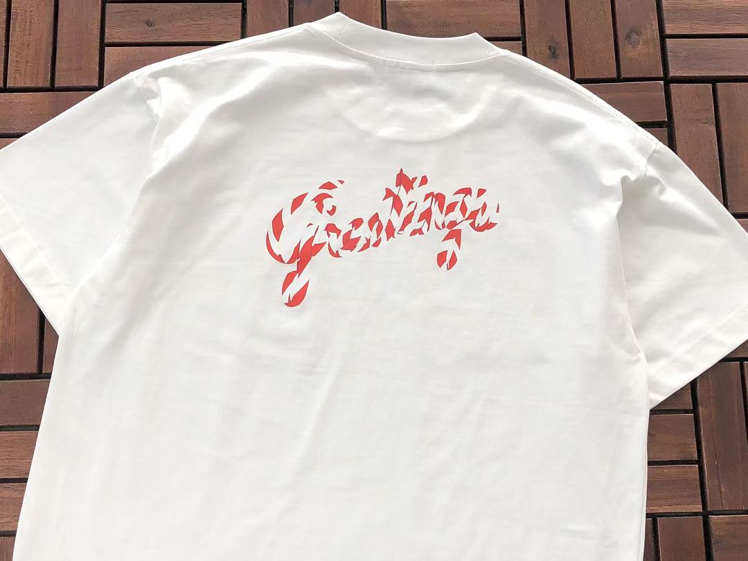 Black White Red Script Graphic T-Shirt