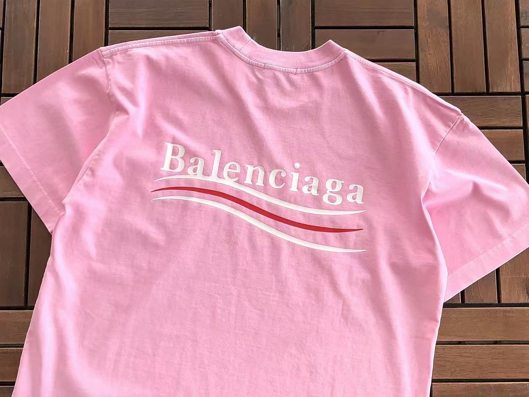 Pink Logo Balenciaga T-Shirt
