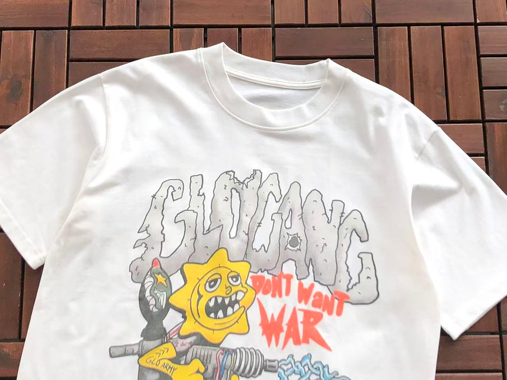 Black White Cartoon Graphic Vintage T-Shirt