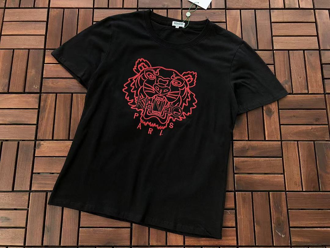 Black Red Tiger Graphic Kenzo T-Shirt