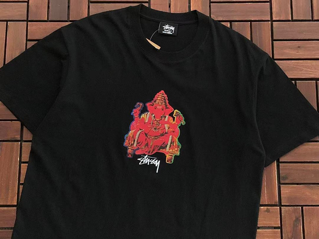 Red Flame Graphic Stussy T-Shirt