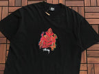 Red Flame Graphic Stussy T-Shirt