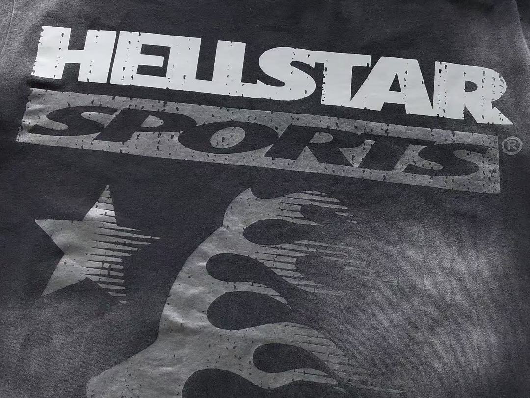 Black Grey Hellstar Graphic T-Shirt