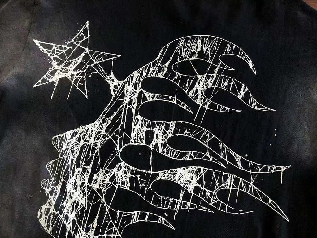 Black Skeleton Hand Graphic Hellstar T-Shirt