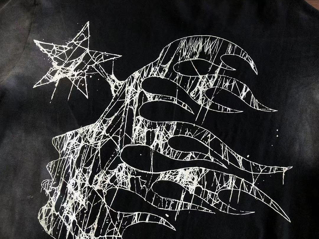 Black Skeleton Hand Graphic Hellstar T-Shirt