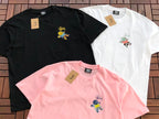 Pink Yellow Graphic Stussy T-Shirt