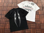 Black White Flame Graphic Hellstar T-Shirt