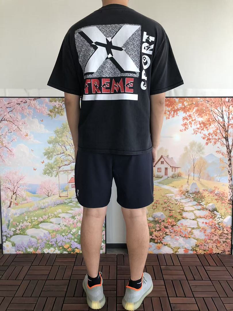 Black White Landscape Graphic Vintage T-Shirt