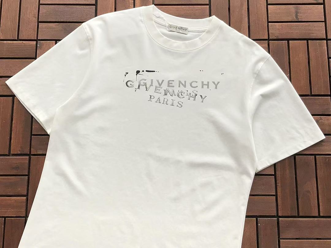White Silver Paris Givenchy T-Shirt