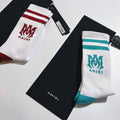 AMIRI Athletic Crew Socks - White/Red/Teal