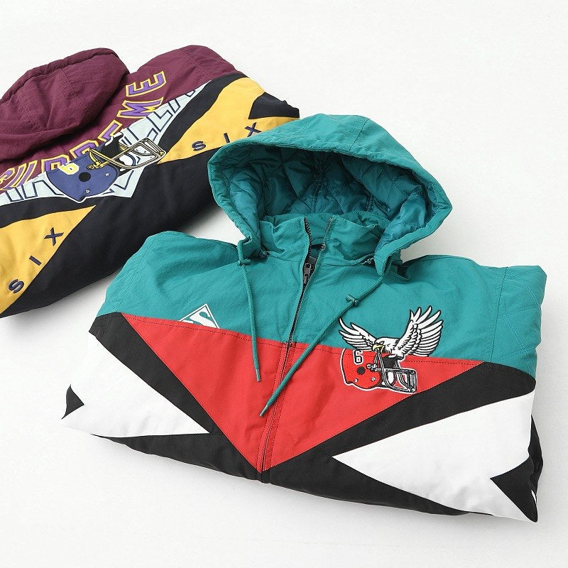 Supreme Football Graphic Colorblock Hooded Windbreaker