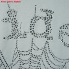 Sp5Der Rhinestone Logo Hoodie White