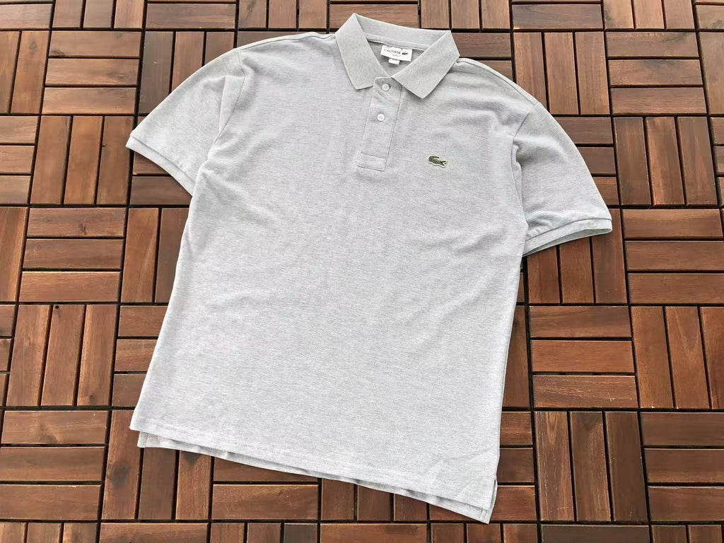 Lacoste Black Grey Slim-Fit Polo Shirt