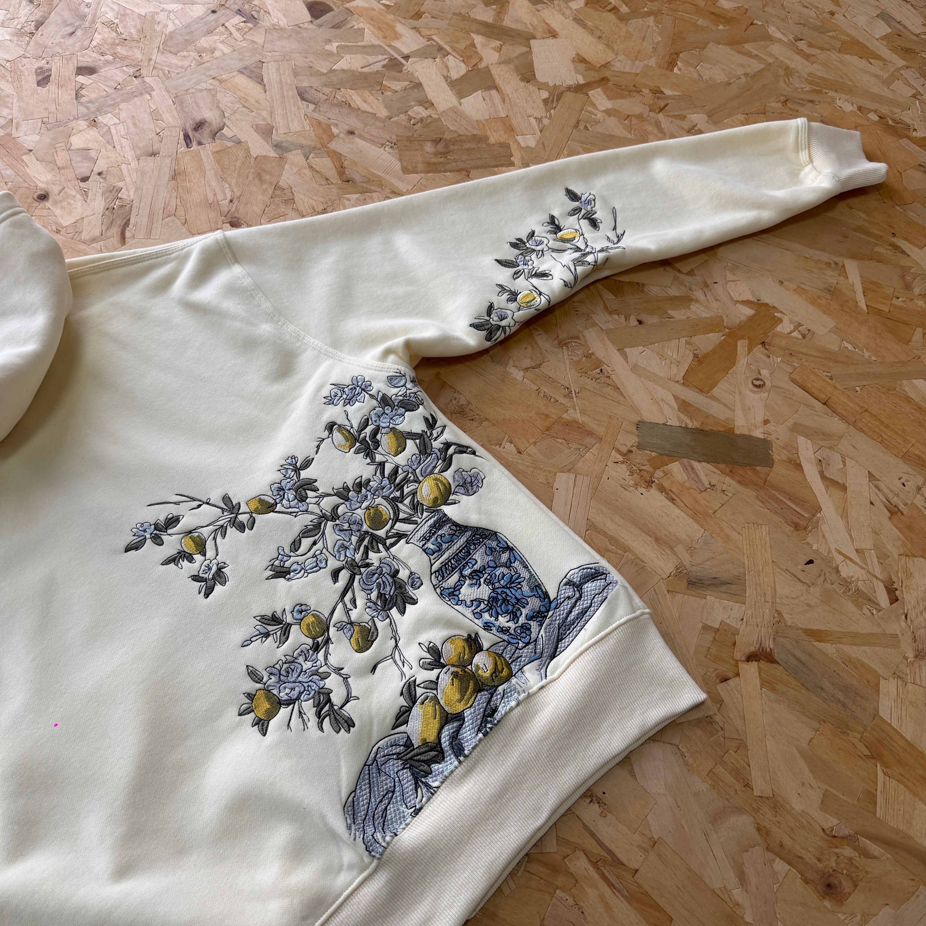 Derschutze Garden of Eden Zip Up - Cream