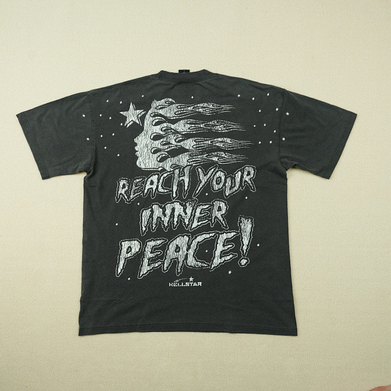 Hellstar Studios Inner Peace Short Sleeve Tee Shirt Black