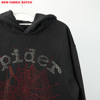 Sp5Der Rhinestone Logo Hoodie Black