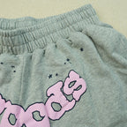 Sp5Der Og Web Logo Sweat Short Heather Grey