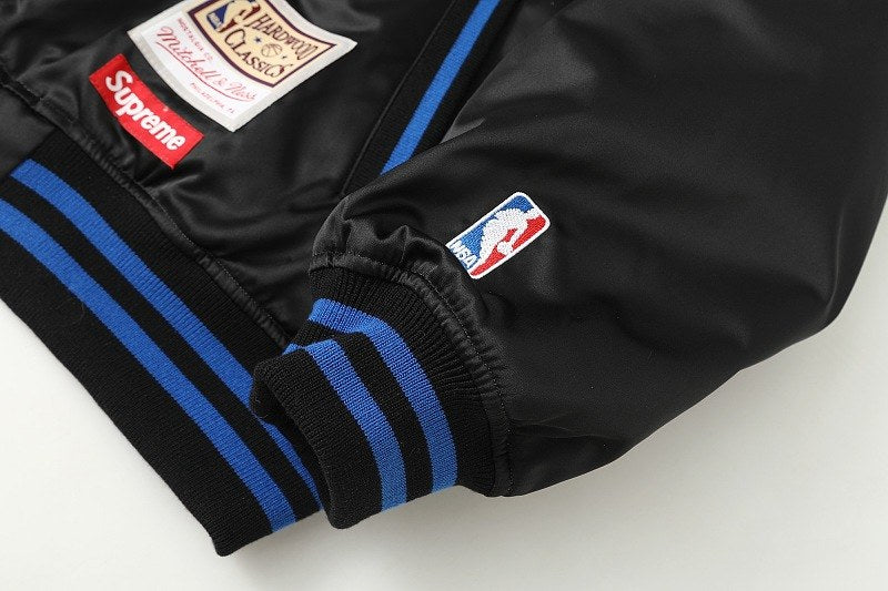 Supreme Basketball Fur-Trim Hooded Bomber Jacket