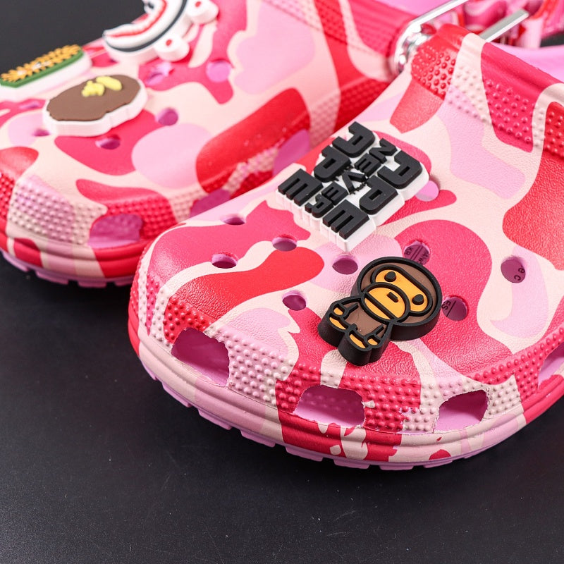BAPE x Crocs Classic Clog - Pink ABC Camo