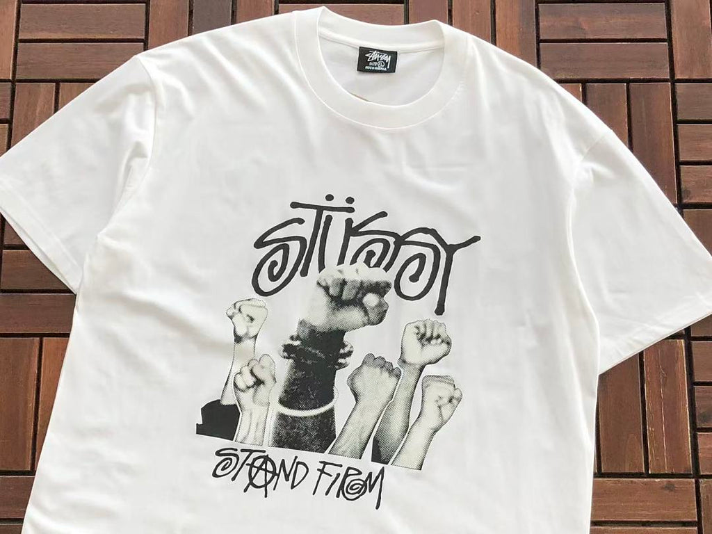 Multicolor Figure Graphic Stussy T-Shirt