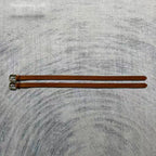 Brick-Embossed Leather Belt - Tan/Cognac