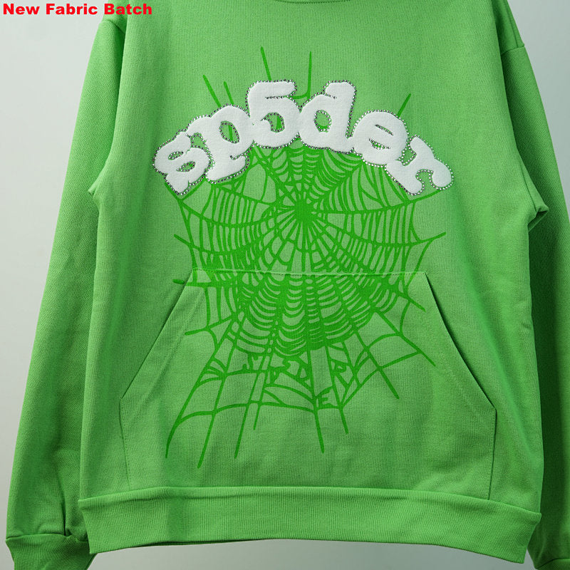 Sp5Der Web Hoodie Slime Green
