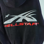 Hellstar Airbrushed Skull Hoodie Black