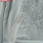 Sp5Der Rhinestone Logo Hoodie White