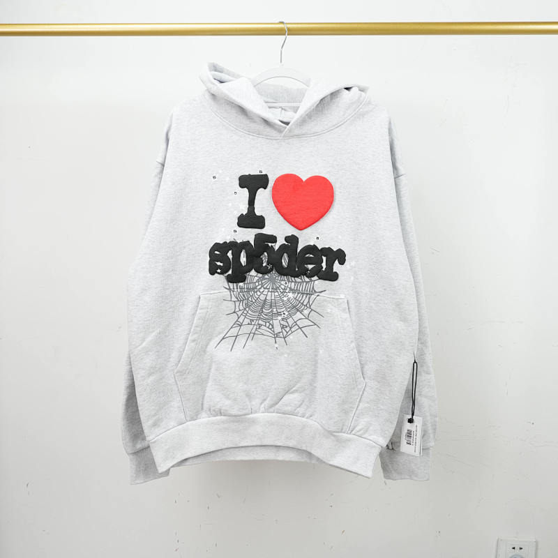 Sp5der Souvenir Hoodie Heather Grey