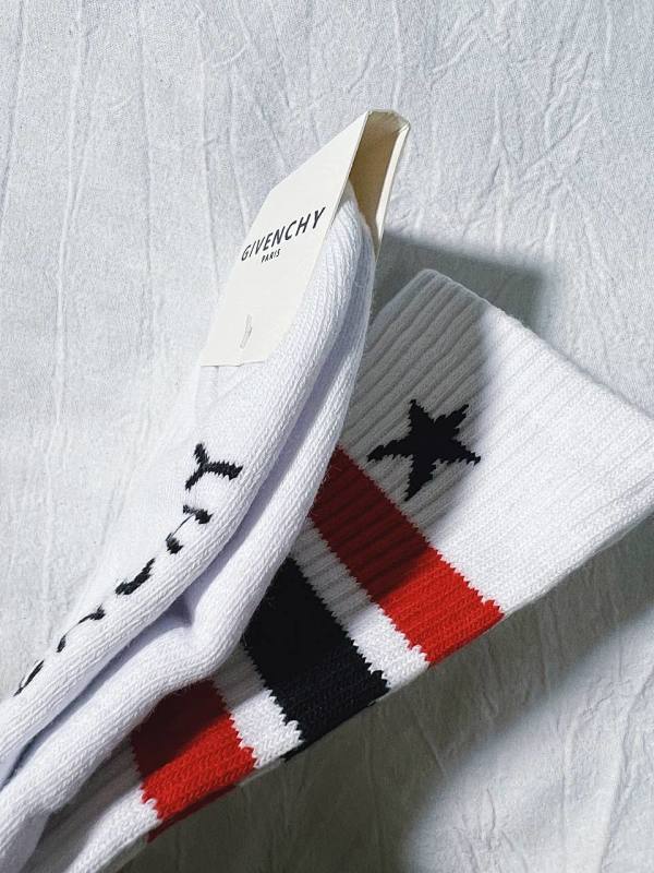 Givenchy Athletic Crew Socks - White/Navy/Black/Red