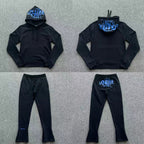 Hoodie Set Black Blue