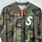 Supreme S Logo Mesh Baseball Jersey