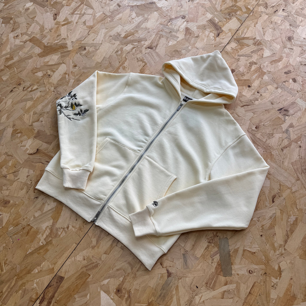 Derschutze Garden of Eden Zip Up - Cream