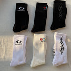 Bal Logo Crew Socks Black White 6 Pairs